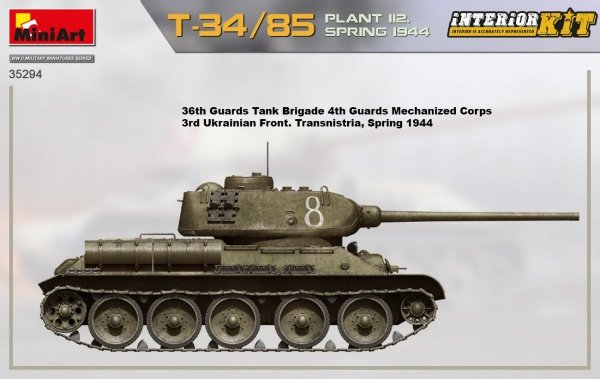 MiniArt 35294 T-34/85 PLANT 112. SPRING 1944. INTERIOR KIT 1/35