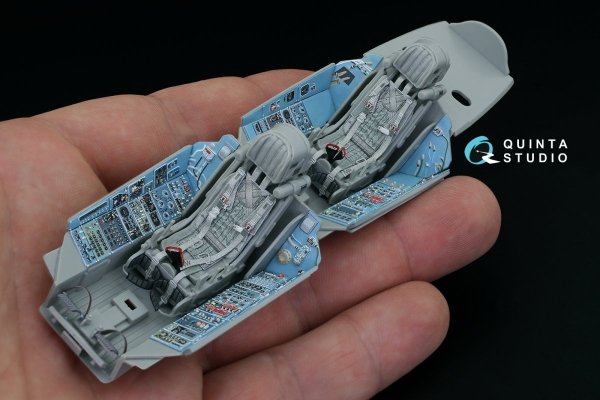 Quinta Studio QD32072 Su-27UB 3D-Printed &amp; coloured Interior on decal paper (for Trumpeter kit) 1/32