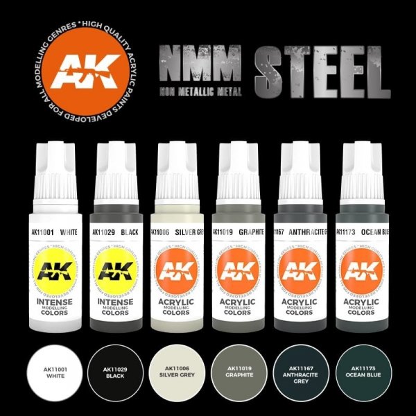 AK INTERACTIVE AK11601 3G Non Metallic Metal Steel  6x18 ml