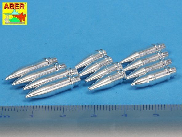 Aber 16073 Panzer IV various 7,5 cm ammo projectiles x 12 pcs. (1:16)