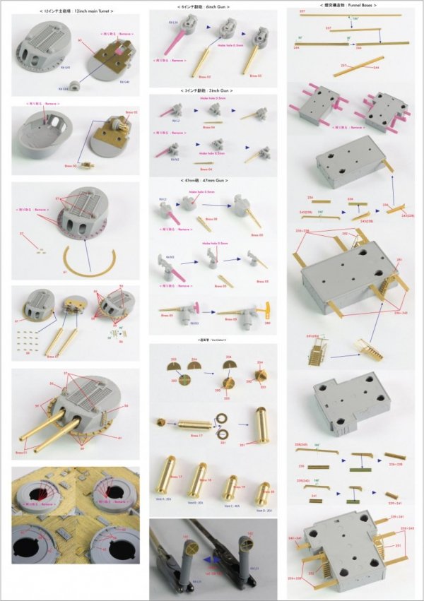 Pontos 35021F1 IJN Mikasa 1905 Detail Up Set (1:350)
