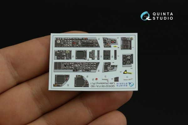 Quinta Studio QDS-32156 F/A-18D late 3D-Printed &amp; coloured Interior on decal paper (Academy) (Small version) 1/32
