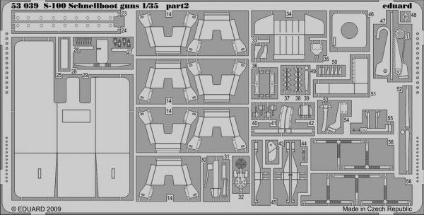 Eduard 53039 S-100 Schnellboot guns ITALERI 1/35