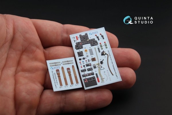 Quinta Studio QD32066 Ki-61-I 3D-Printed &amp; coloured Interior on decal paper (for Hasegawa kit) 1/32