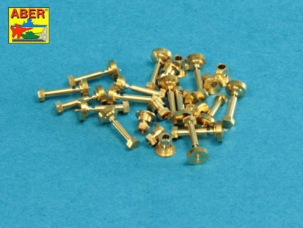 Aber 16110 Turned imitation of Hexagonal bolts &amp;amp;amp;amp;amp;amp; nuts 1,6 x 4,0 mm x 15 pcs. And 1,6mm nuts x 10 pcs. (1:16)
