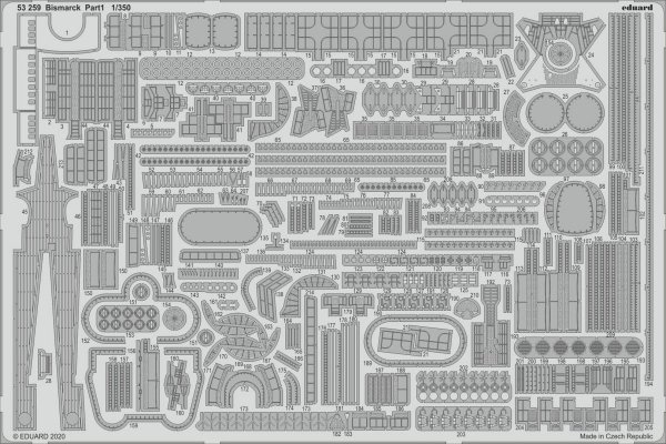 Eduard 53259 Bismarck part 1 1/350 TRUMPETER