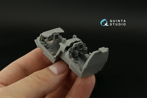 Quinta Studio QD48375 AH-64E 3D-Printed &amp; coloured Interior on decal paper (Hasegawa) 1/48