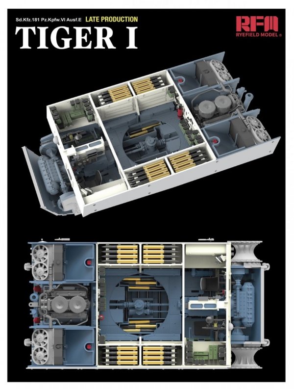 Rye Field Model 5080 Tiger I Late Production Zimmerit &amp; Full Interior 1/35