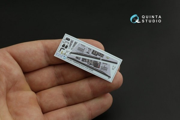 Quinta Studio QD32118 F-117A 3D-Printed &amp; coloured Interior on decal paper (Trumpeter) 1/32