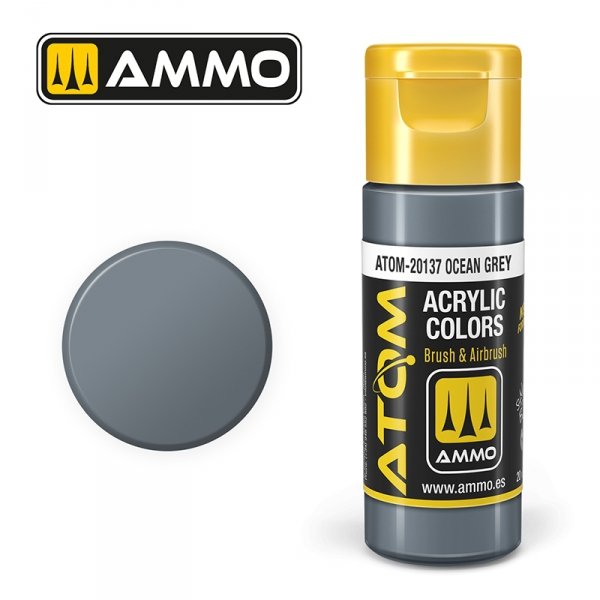 AMMO of Mig Jimenez 20137 ATOM COLOR Ocean Grey 20ml