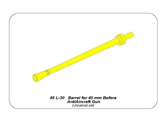 Aber 48L-30 Barrel for 40 mm Bofors Anti Aircraft Gun (1:48)
