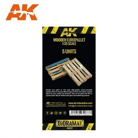 AK Interactive AK8227 LASER CUT WOODEN EUROPALLET (5 UNITS)