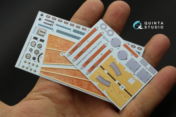 Quinta Studio QD24001 Fokker Dr.1 3D-Printed &amp; coloured Interior on decal paper (Meng) 1/24