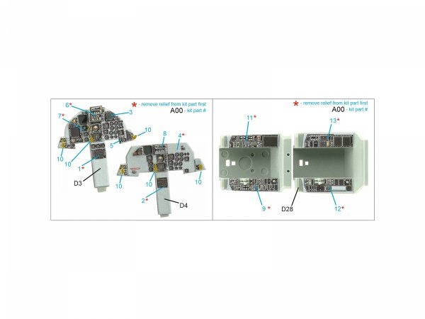 Quinta Studio QDS-48415 F-15D 3D-Printed coloured Interior on decal paper (Academy) (Small version) 1/48