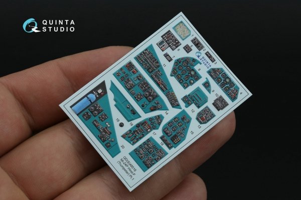 Quinta Studio QDS+48516 Mi-24P Hind-F 3D-Printed coloured Interior on decal paper (Trumpeter) (small version) (with 3D-printed resin parts) 1/48