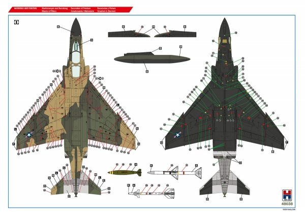 Hobby 2000 48038 Vietnam Aces vol.2 ( ACADEMY + CARTOGRAF + MASKI ) 1/48
