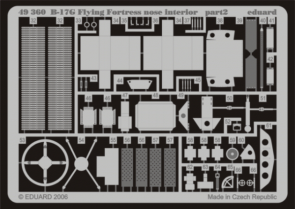 Eduard 49360 B-17G nose interior 1/48 Revell