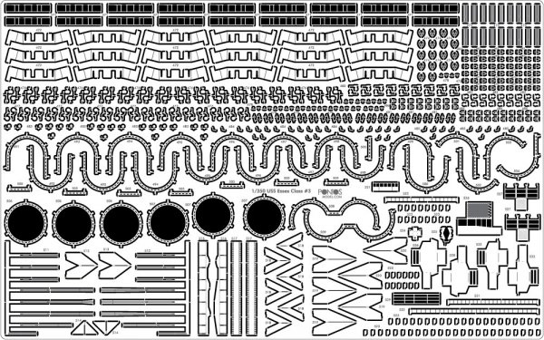 Pontos 35005F1 USS CV-14 Toconderoga 1944 Detail Up Set (1:350)