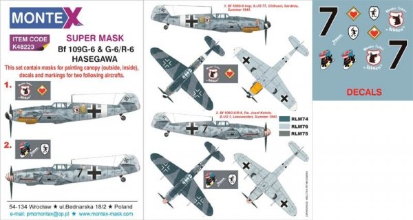 Montex K48223 Bf 109G-6 &amp; G-6/R-6 1/48