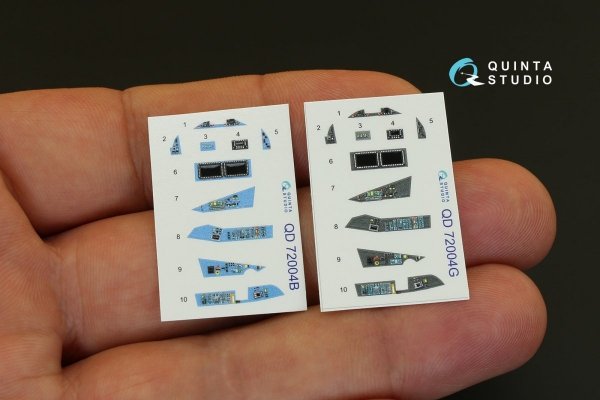 Quinta Studio QD72004 SU-57 3D-Printed &amp; coloured Interior on decal paper (for Zvezda kit)1/72