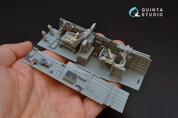 Quinta Studio QD32087 Ju87 D/G 3D-Printed &amp; coloured Interior on decal paper (Trumpeter) 1/32