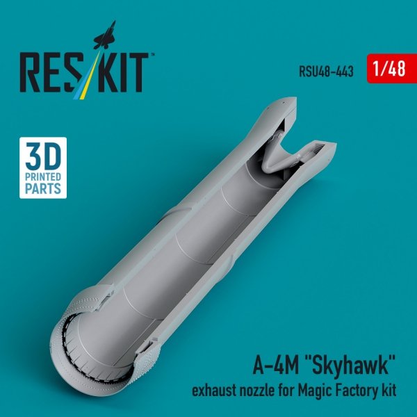 RESKIT RSU48-0443 ​A-4M &quot;Skyhawk&quot; exhaust nozzle for Magic Factory kit (3D Printed) 1/48