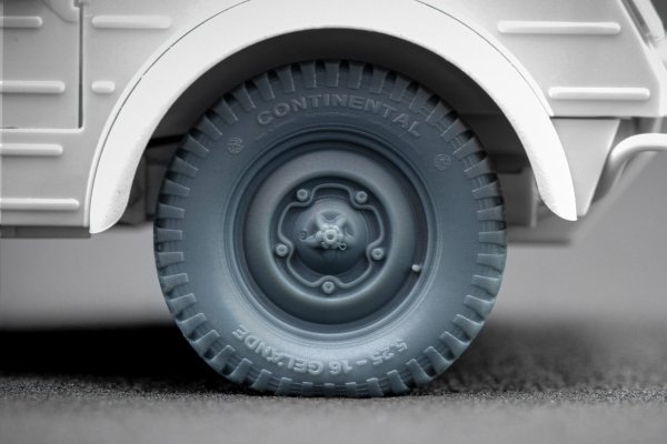 ScaleX WW 35003S Kubelwagen type 82 Sagged wheel set (for Meng, Tamiya) 1/35