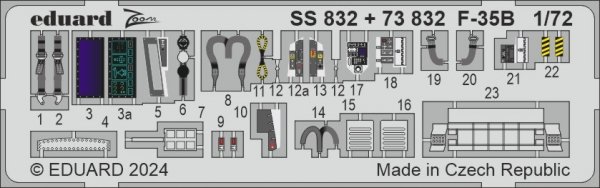 Eduard BIG72184 F-35B detail set Tamiya 1/72