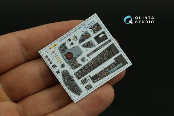 Quinta Studio QDS-32141 F-104G 3D-Printed &amp; coloured Interior on decal paper (Italeri) (small version) 1/32