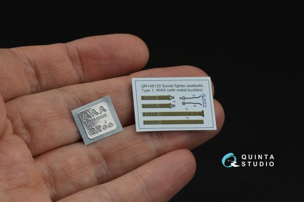 Quinta Studio QR+48130 WWII Red Army AF Seatbelts Type 1 (with metal buckles) (All kits) 1/48