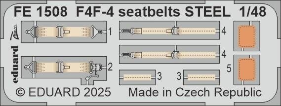 Eduard FE1508 F4F-4 seatbelts STEEL Academy 1/48