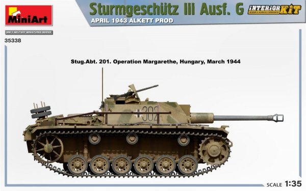 Mini Art 35338 Sturmgeschutz III Ausf. G APRIL 1943 ALKETT PROD. INTERIOR KIT 1/35