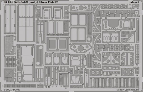 Eduard 36104 Sd. Kfz.7/2 (early) Flak 37 37mm 1/35 Trumpeter