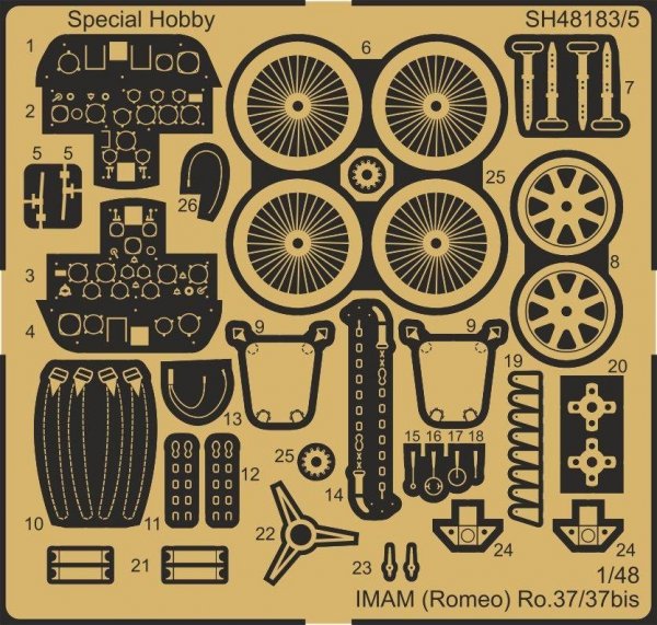 Special Hobby 48183 IMAM (Romeo) Ro.37 A30 engine 1/48