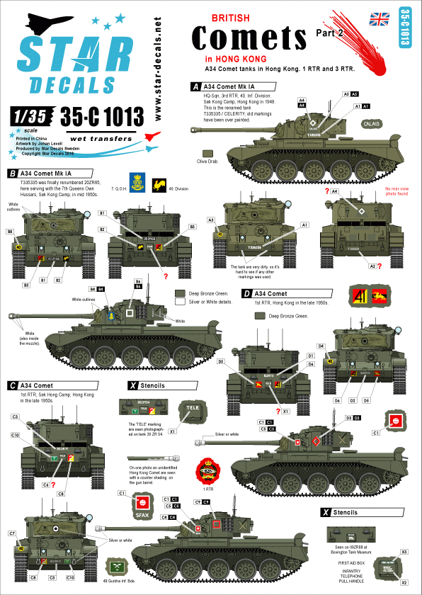 Star Decals 35-C1013 British Comets 2 1/35