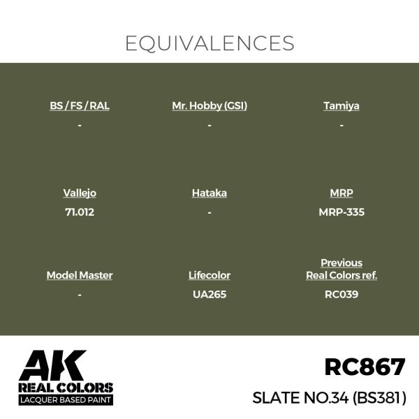 AK Interactive RC867 Slate No.34 (BS381) 17 ml