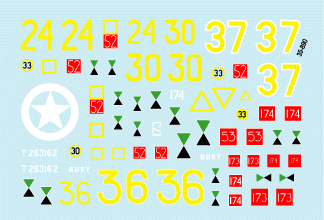 Star Decals 35-890 33rd Armoured Brigade 1944-45 1/35