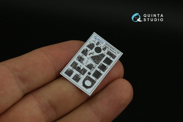 Quinta Studio QDS-48395 F-14A 3D-Printed &amp; coloured Interior on decal paper (Hobby Boss) (Small version) 1/48