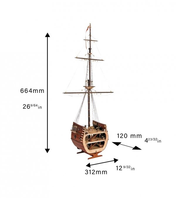ARTESANIA LATINA 20403 Galeon San Francisco - przekrój 1/50