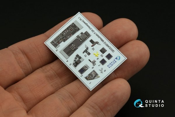 Quinta Studio QDS-48012 Mitsubishi F-2A 3D-Printed coloured Interior on decal paper (Hasegawa) (small version) 1/48