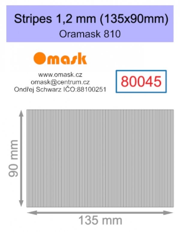 Omask 80045 Stripes 1,2 mm (135x90mm) Oramask foil