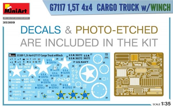 MiniArt 35389 G7117 1,5T 4×4 CARGO TRUCK w/WINCH 1/35