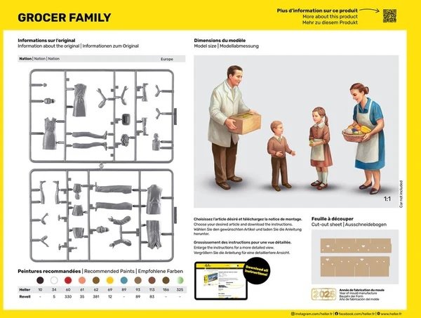 Heller 82758 Grocer Family 1/24