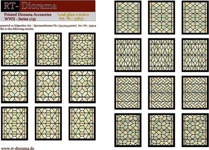 RT-Diorama 35847 Printed Accessories: Lead-glass windows 1/35