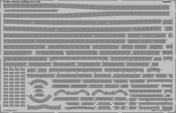 Eduard 53073 Yamato railings - new tool 1/350 Tamiya