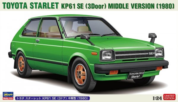 Hasegawa 20761 Toyota Starlet KP61 SE (3Door) Middle Version (1980) 1/24