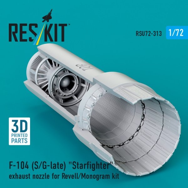 RESKIT RSU72-0313 F-104 (S/G-late) "Starfighter" exhaust nozzle for Revell/Monogram kit (3D Printed) 1/72