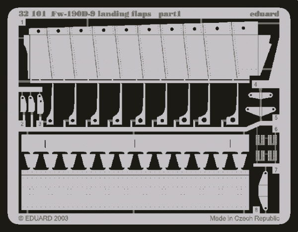 Eduard 32101 Fw 190D-9 landing flaps 1/32 HASEGAWA