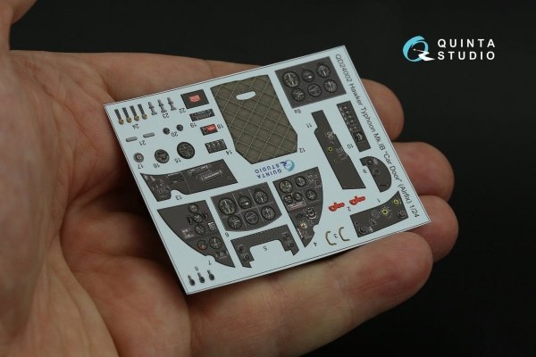Quinta Studio QD24002 Hawker Typhoon (Car Door) 3D-Printed &amp; coloured Interior on decal paper (Airfix) 1/24