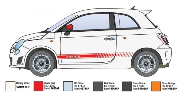 Italeri 3674 500 Abarth 2008 1/24